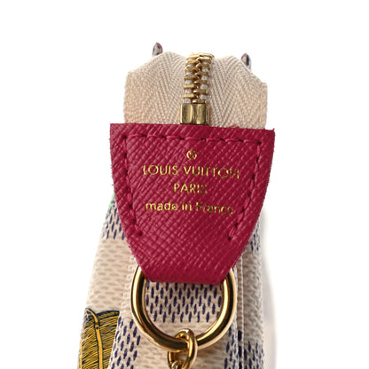 Louis Vuitton Damier Azur 2021 Christmas Animation Hollywood Mini Pochette Accessories Fuchsia 6 of 7