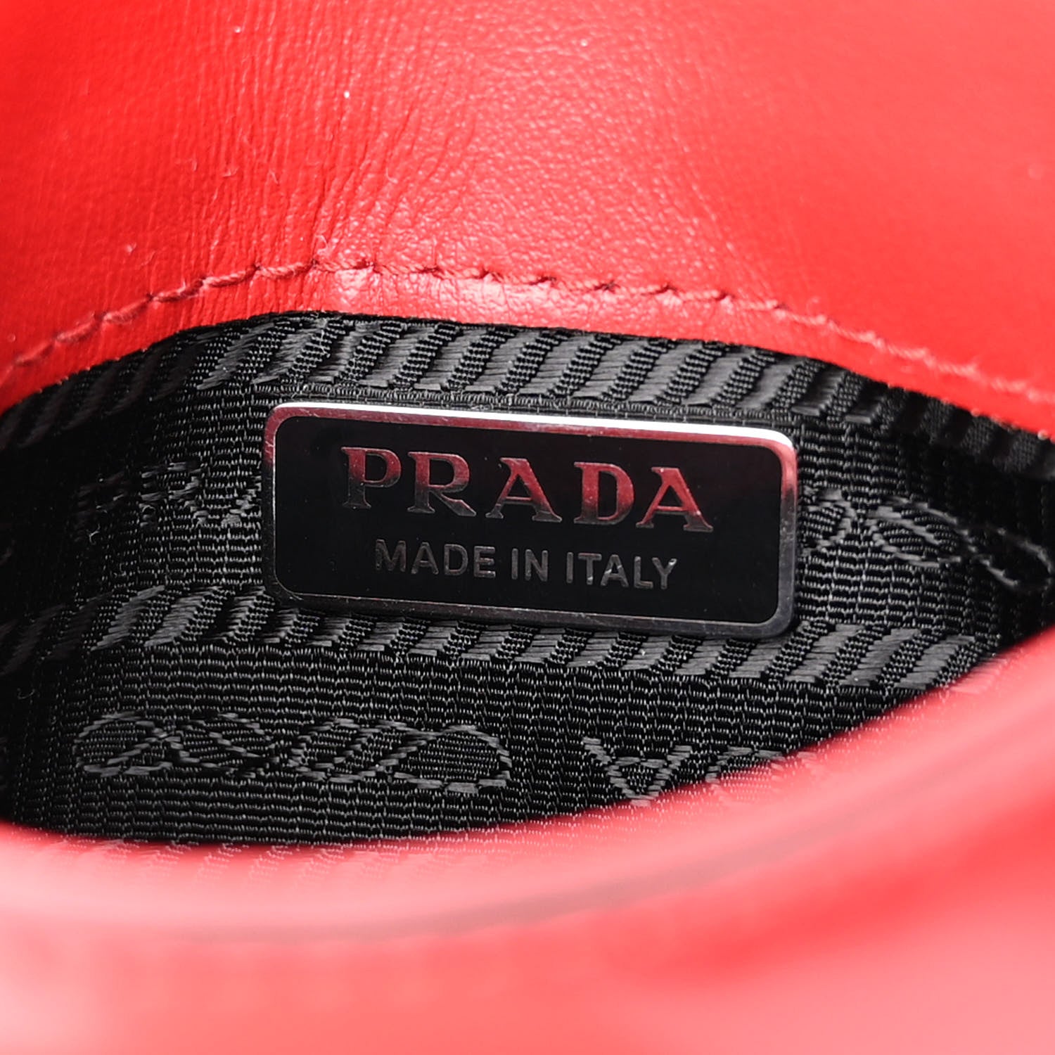 Prada Spazzolato Mini Cleo Flap Adjustable Strap Shoulder Bag Scarlatto Black 7 of 11