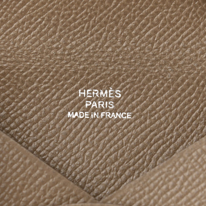 Hermes Epsom Calvi Card Case Etoupe 6 of 6