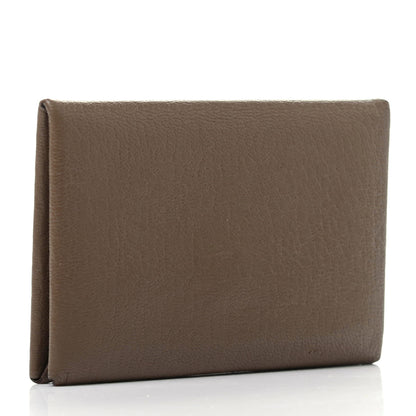 Hermes Chevre Mysore Calvi Card Case Etoupe 3 of 7