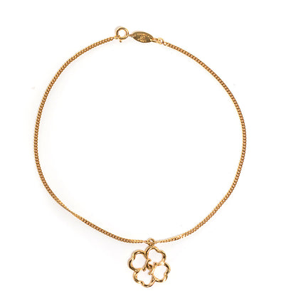 Chanel CC Clover Necklace Gold 3 of 6