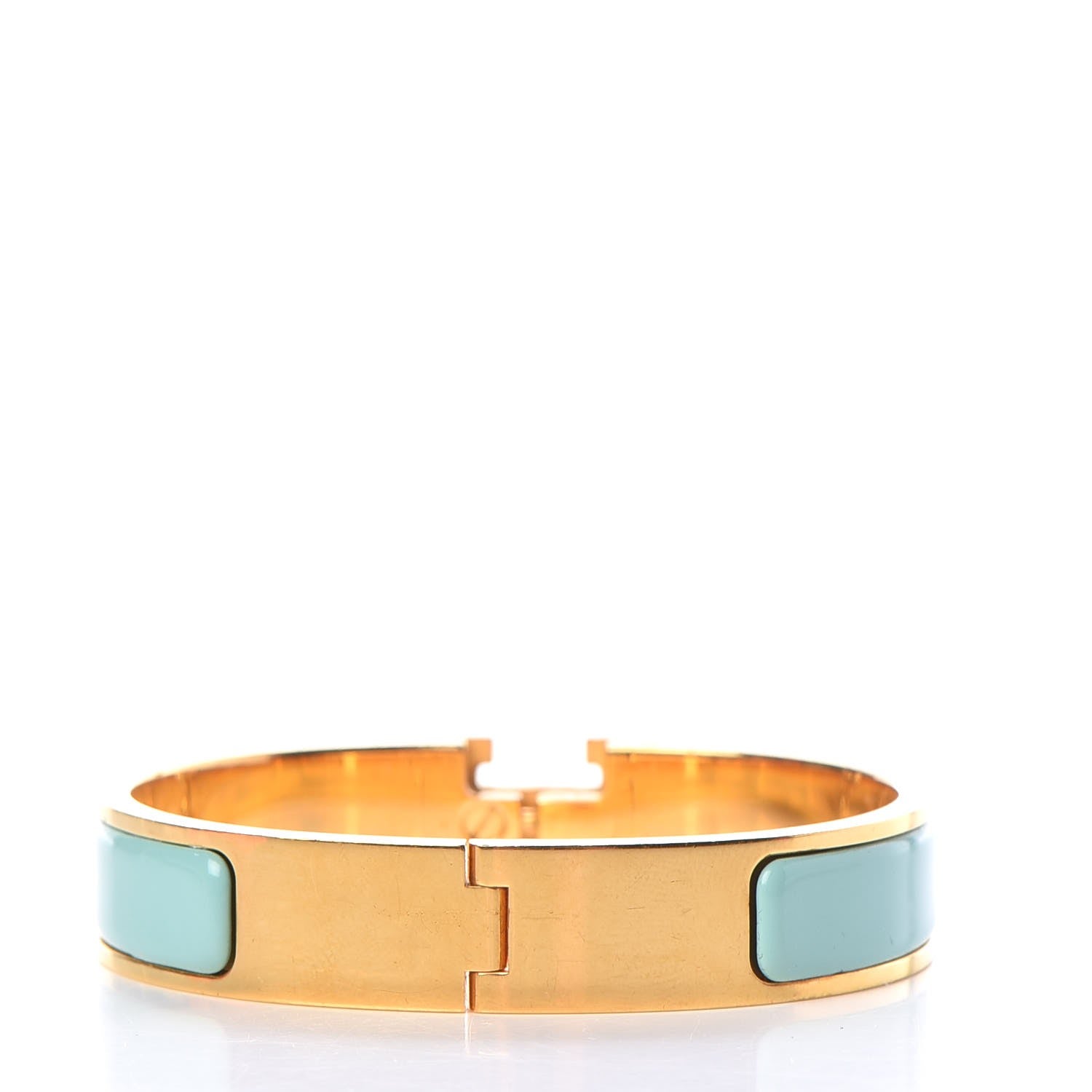 Hermes Enamel Narrow Clic Clac H Bracelet PM Lagon 3 of 5