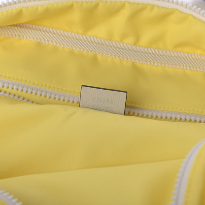 Gucci Nylon Twill Blind For Love Interlocking G Backpack Pastel Yellow Multicolor 9 of 9