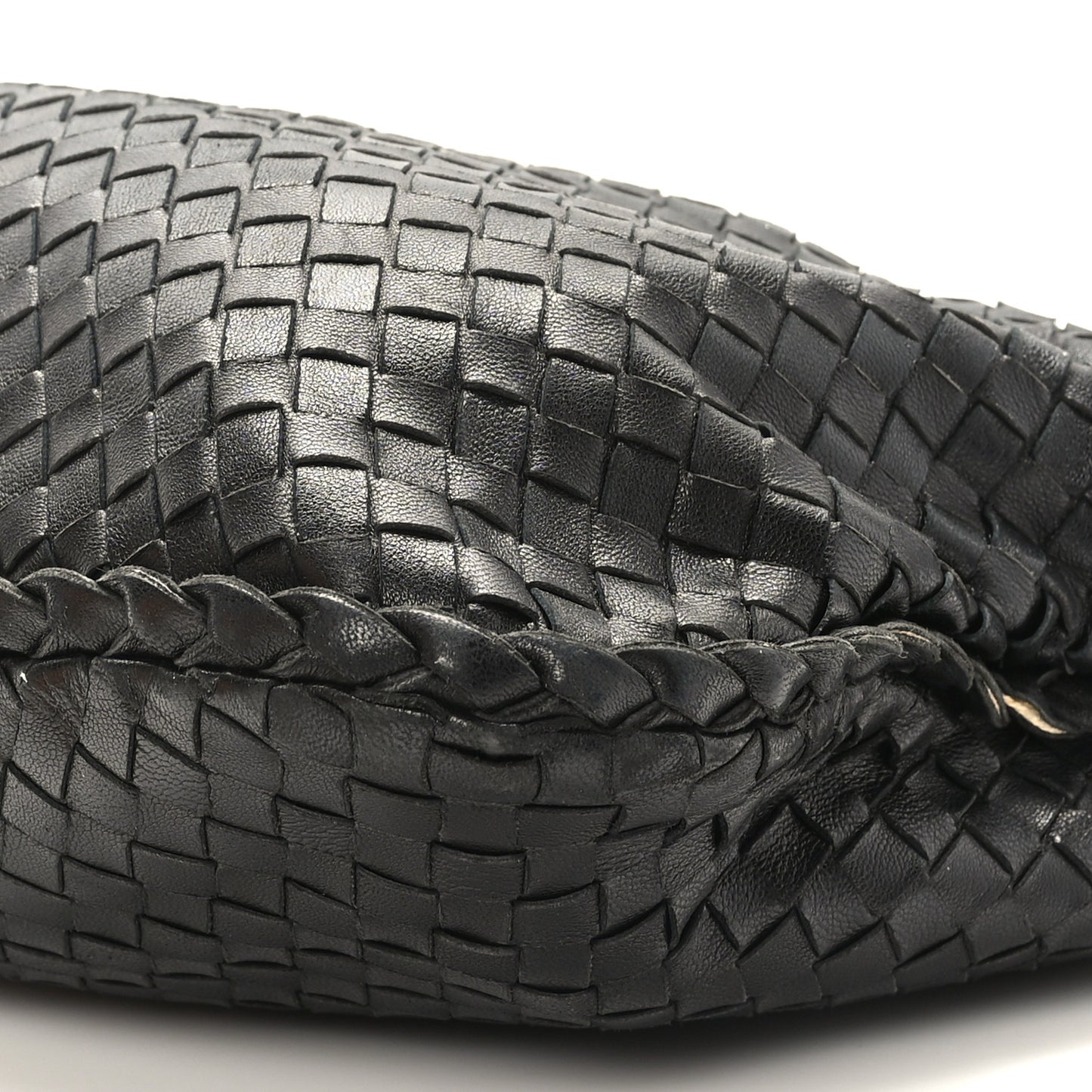 Nappa Intrecciato Medium Veneta Hobo Black