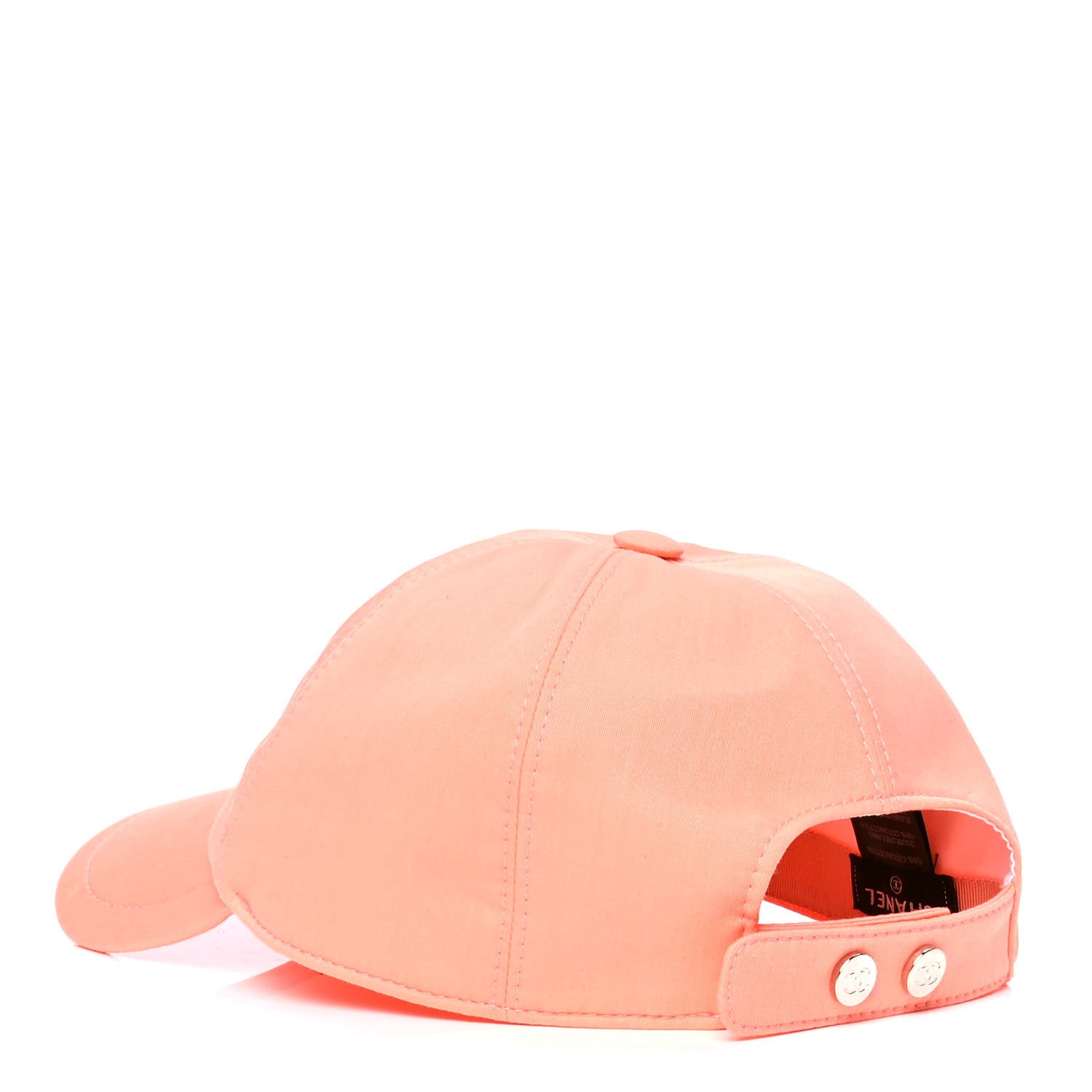 Chanel Cotton CC Cap Hat Orange Turquoise 2 of 4