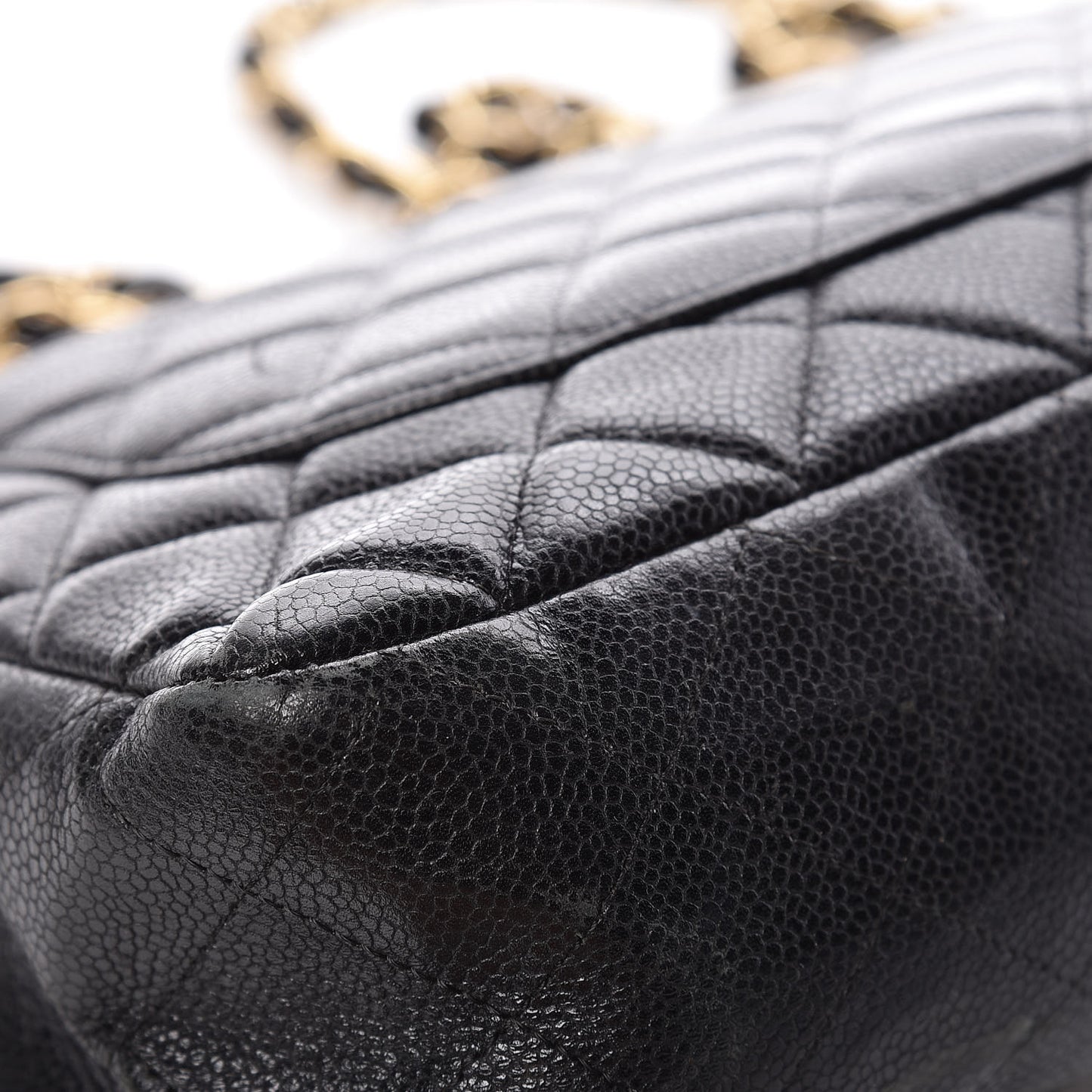 Caviar Quilted Jumbo Single Flap Black
