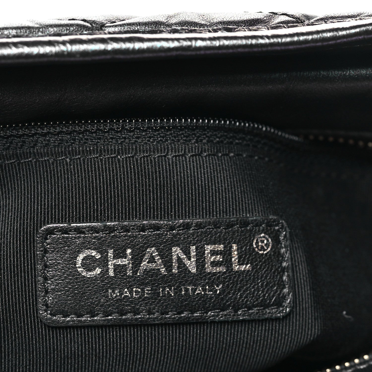 Chanel Iridescent Aged Calfskin Quilted Small Gabrielle Hobo Black 6 of 10
