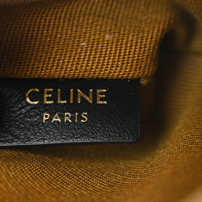 Celine Triomphe Canvas Coin and Card Pouch With Hook Black 6 of 9