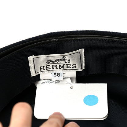 Hermes Laine Dani Cap 58 Marine Black 6 of 6