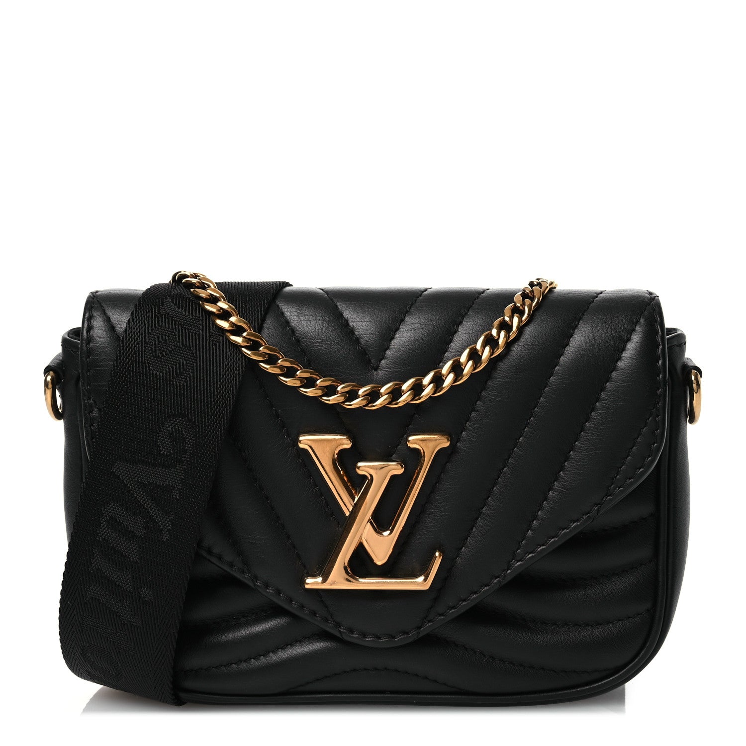Louis Vuitton Calfskin New Wave Multi Pochette Black 1 of 12