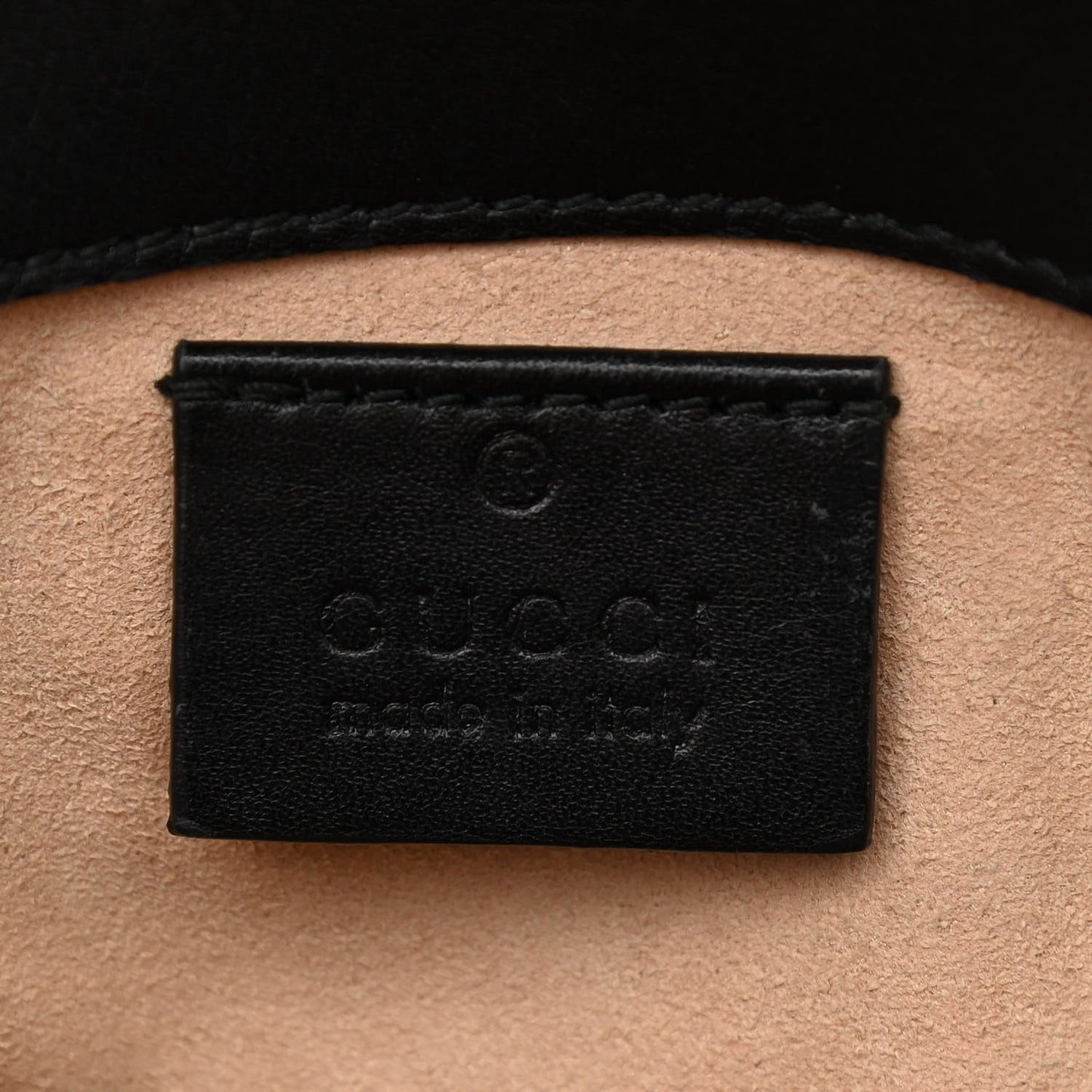 Calfskin Matelasse Super Mini GG Marmont Shoulder Bag Black