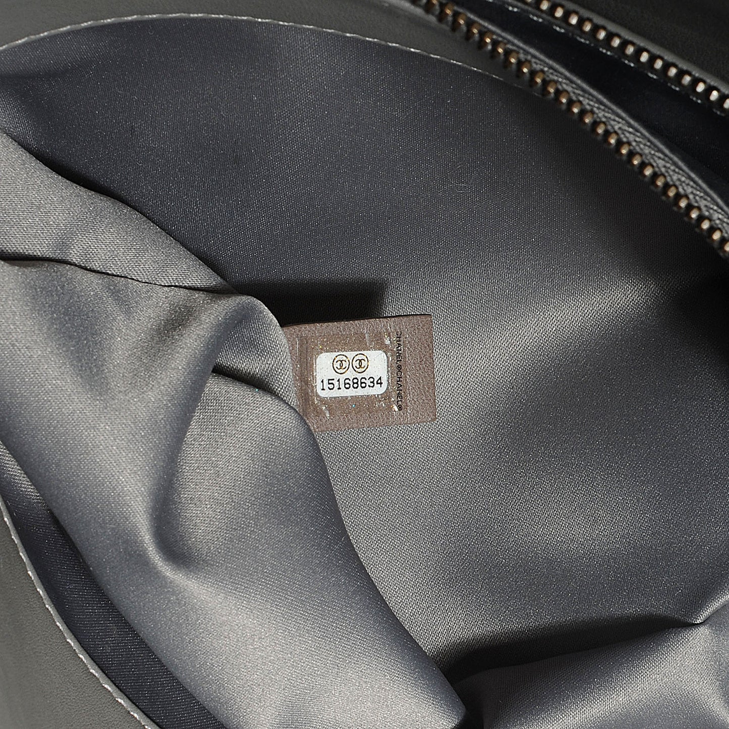 Calfskin Quilted Stitch Triptych Tote Grey
