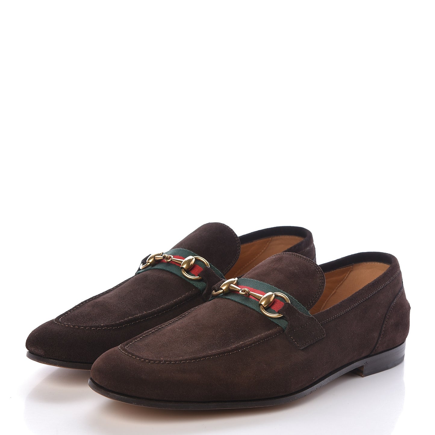 Suede Web Mens Horsebit Loafers 8.5 Cocoa