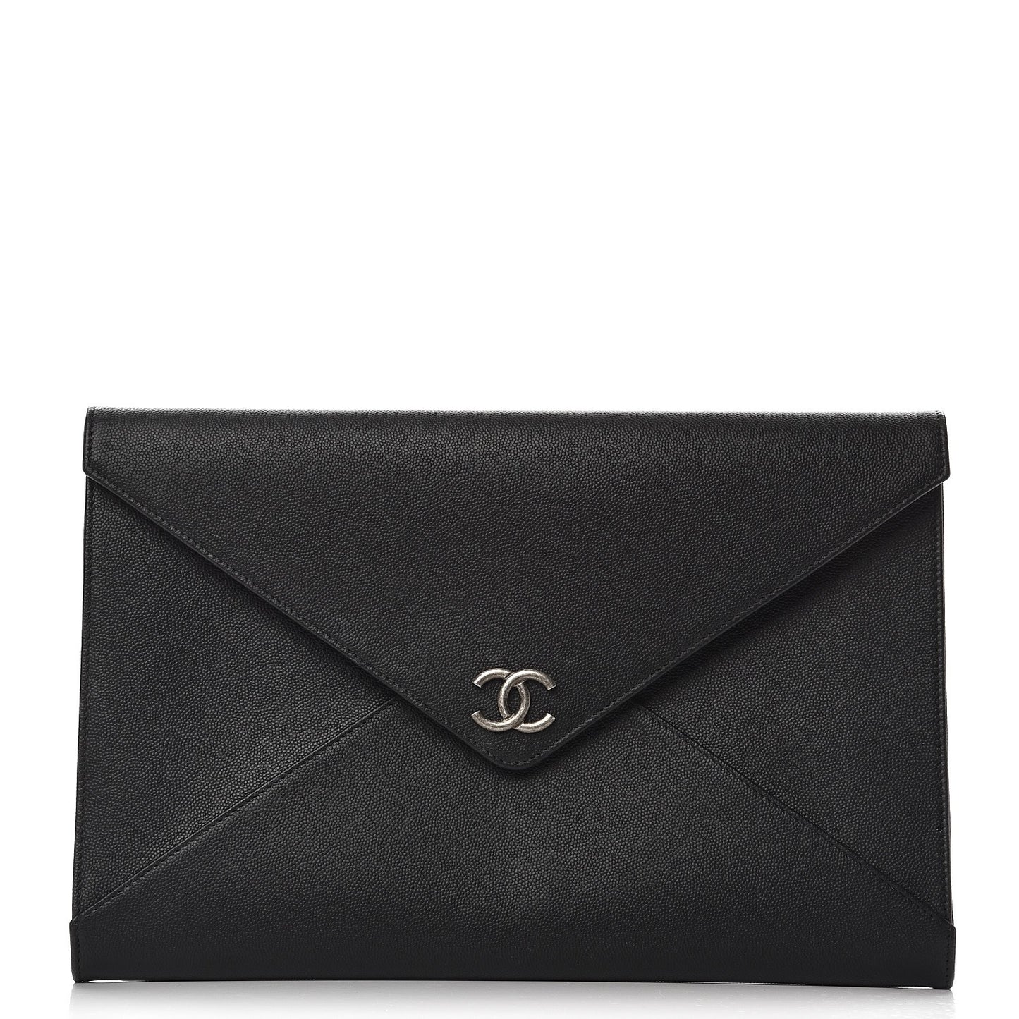 Caviar Envelope Clutch Black