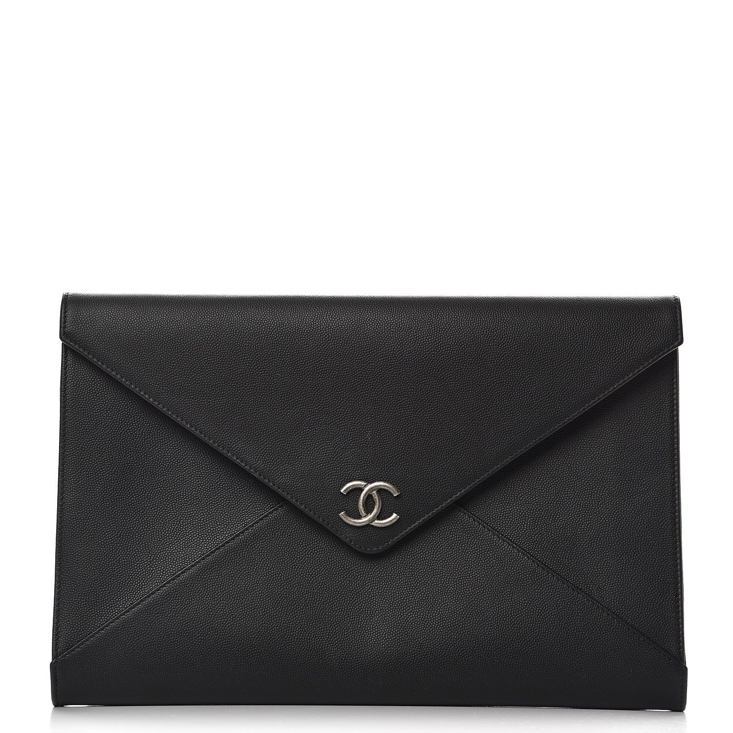 Chanel Caviar Envelope Clutch Black 1 of 8