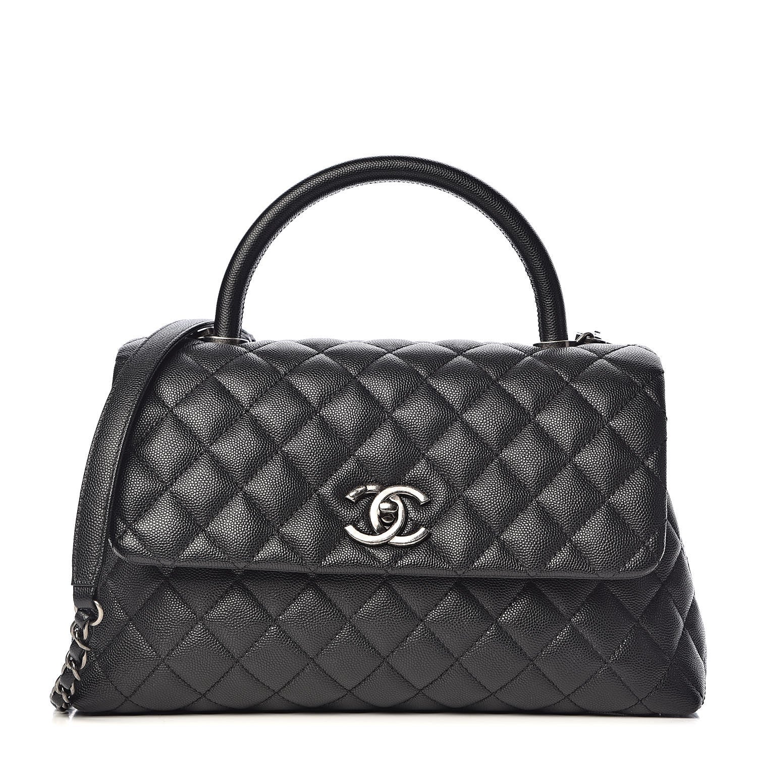 Chanel Caviar Quilted Small Coco Handle Flap Black 1 of 11