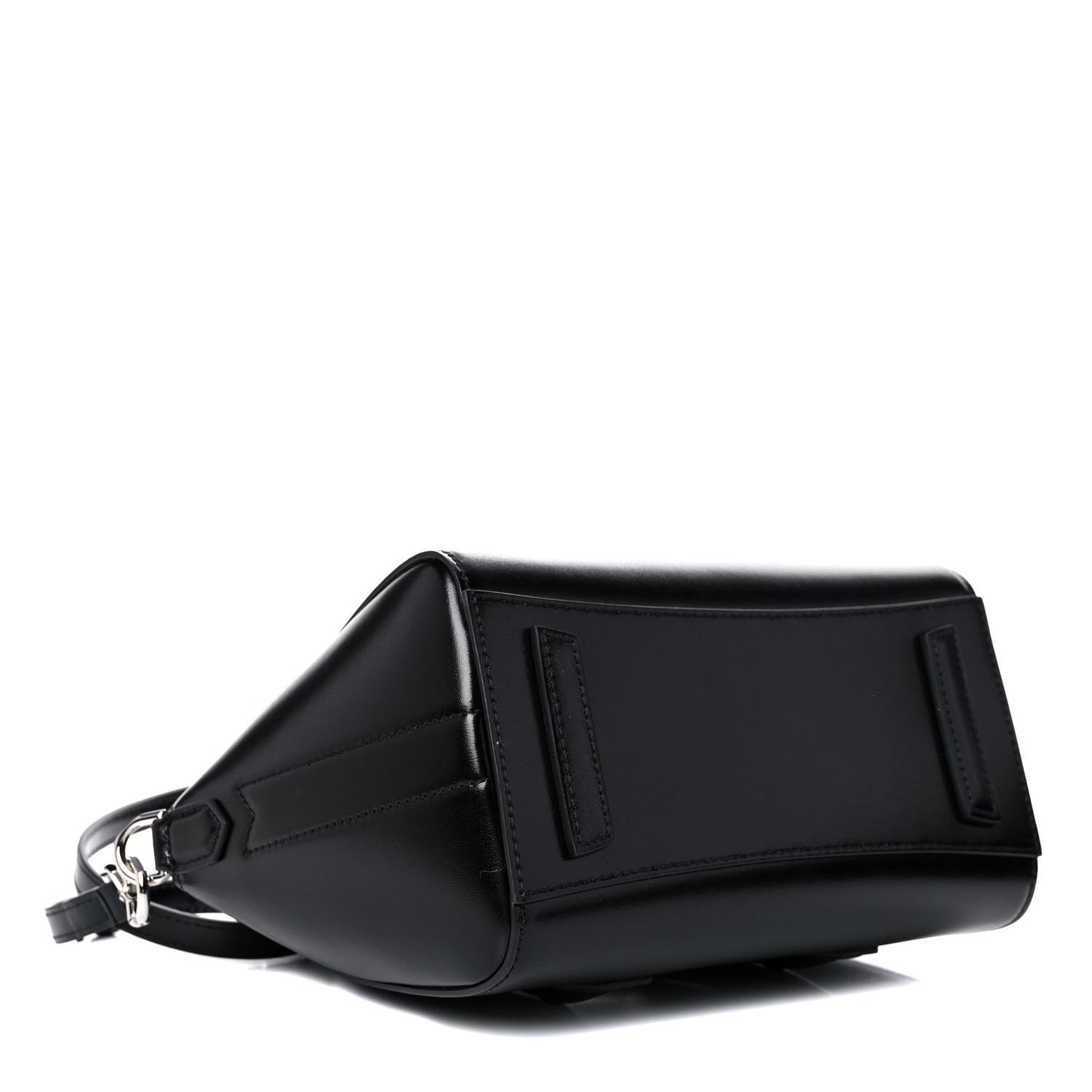 Box Calfskin Mini Lock Antigona Shoulder Bag Black