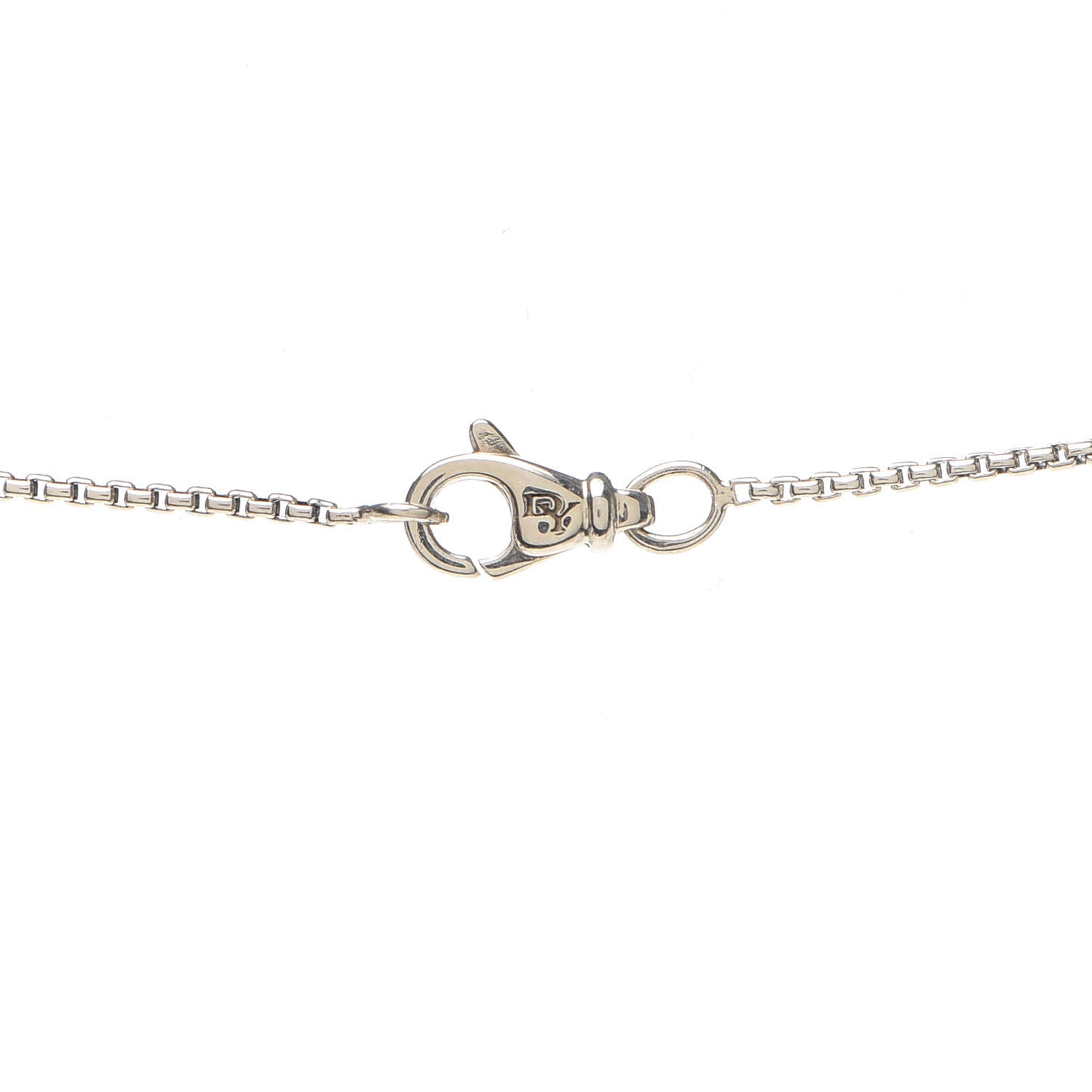 David Yurman Sterling Silver Diamond Papyrus Pendant Necklace 4 of 5