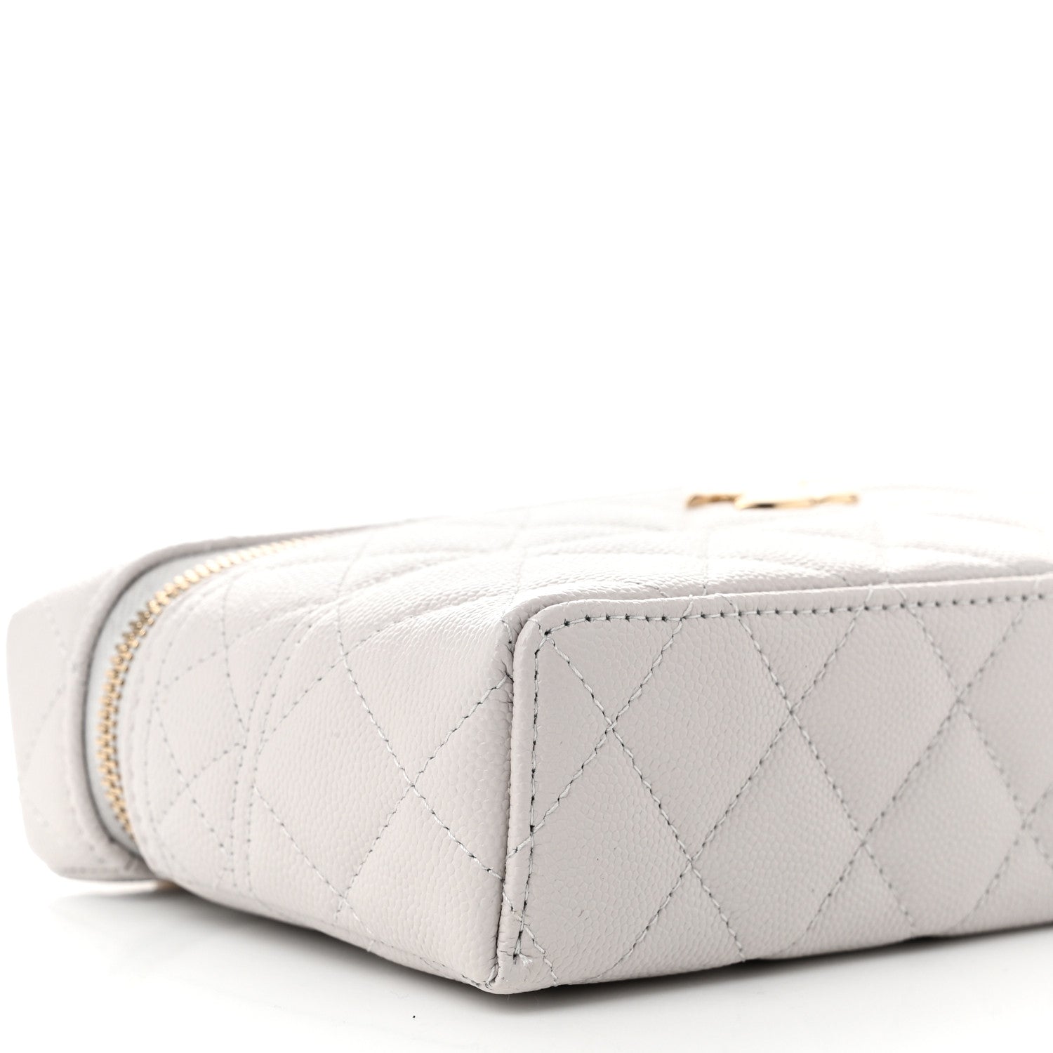 Chanel Caviar Quilted Trendy Handle Slim Vanity Light Grey 9 of 11