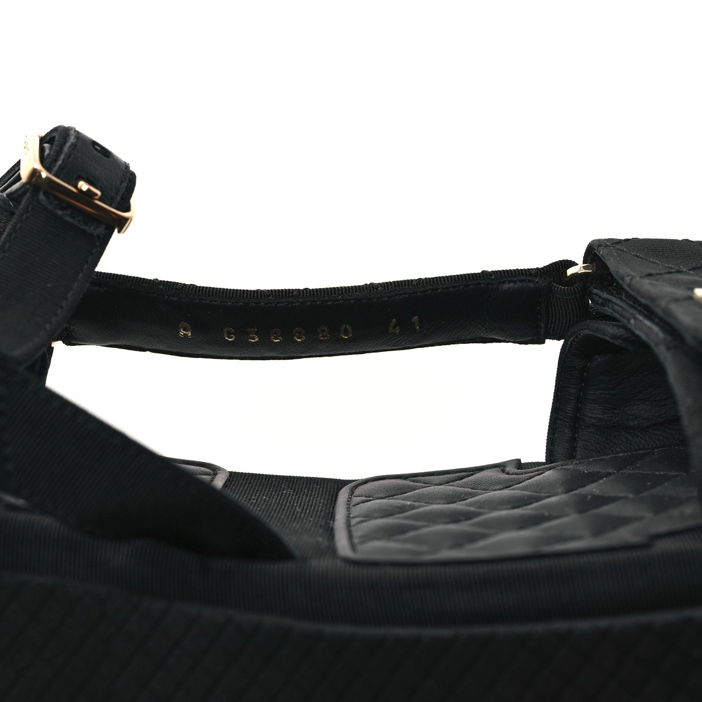 Grosgrain Logo Platform Sandals 41 Black