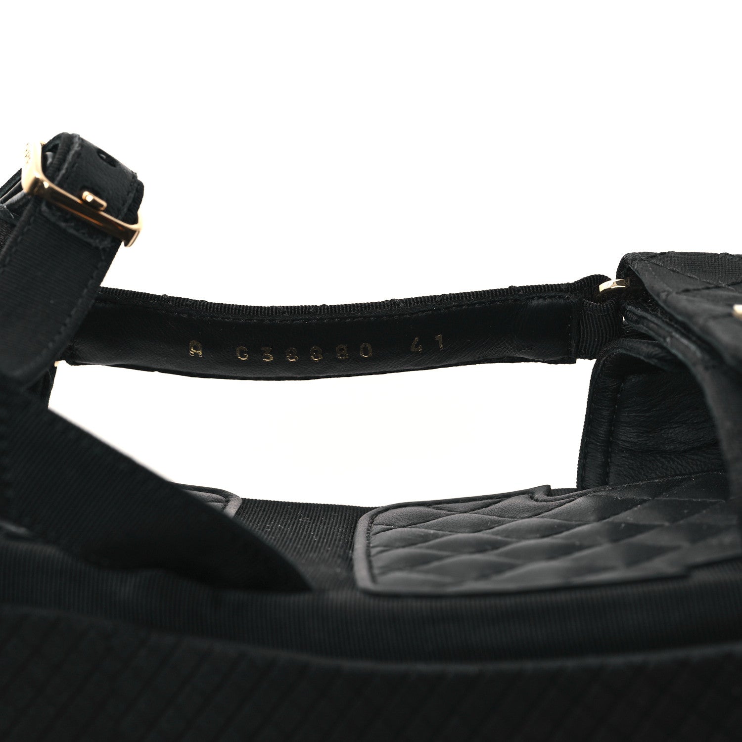 Chanel Grosgrain Logo Platform Sandals 41 Black 8 of 9