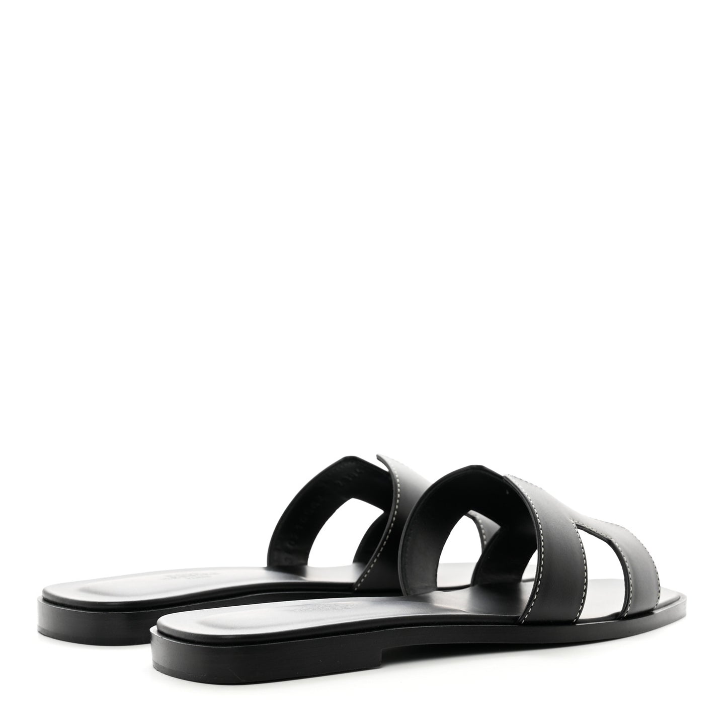 Box Calfskin Oran Sandals 37 Black