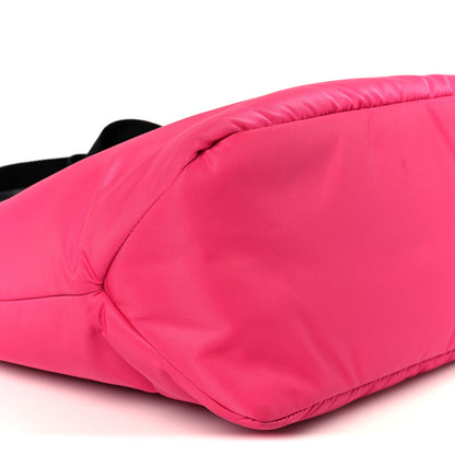Prada Tessuto Nylon Soft Padded Shopping Tote Fuxia 9 of 10