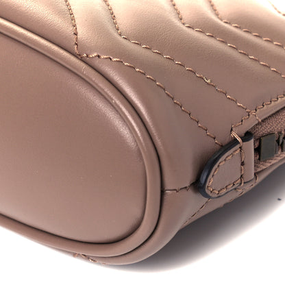 Gucci Calfskin Matelasse GG Marmont Pouch Cosmetic Case Porcelain Rose 9 of 9