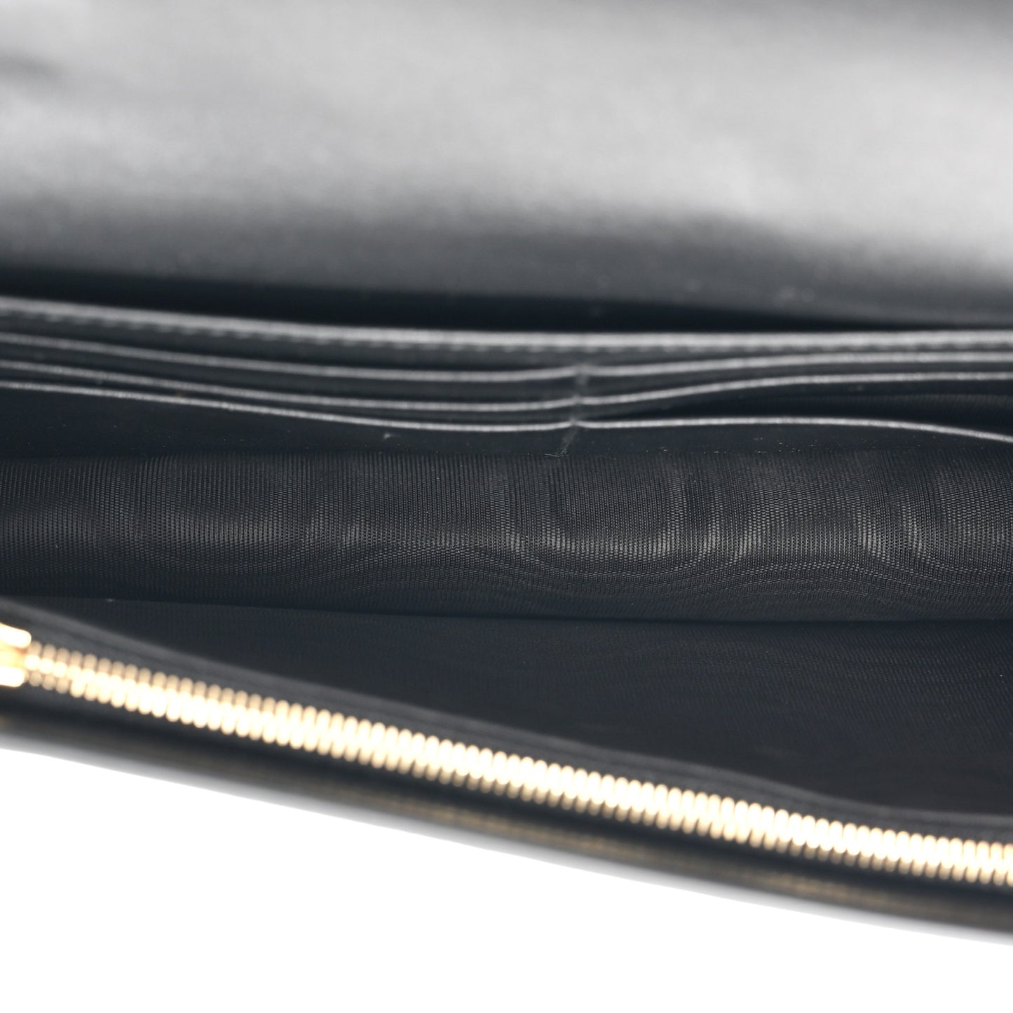 Calfskin GG Matelasse Chain Wallet Black