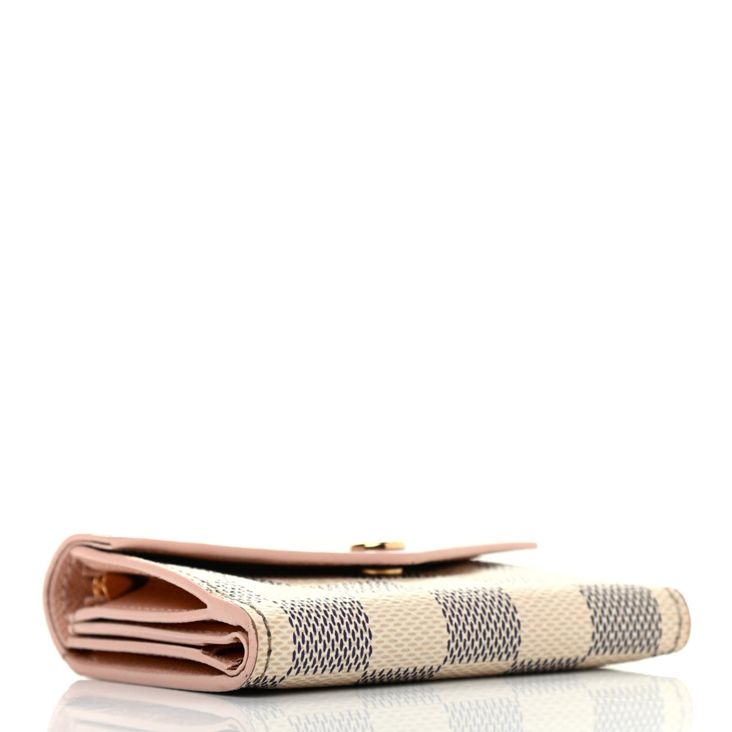 Louis Vuitton Damier Azur Zoe Wallet Rose Ballerine 3 of 4