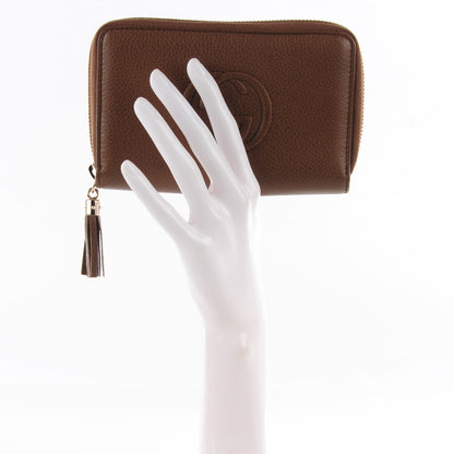 Gucci Calfskin Medium Soho Zip Around Wallet Brown 2 of 8