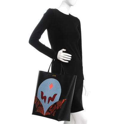 Stella McCartney Faux Leather Superstellaheroes Tote Black Skylight 2 of 10