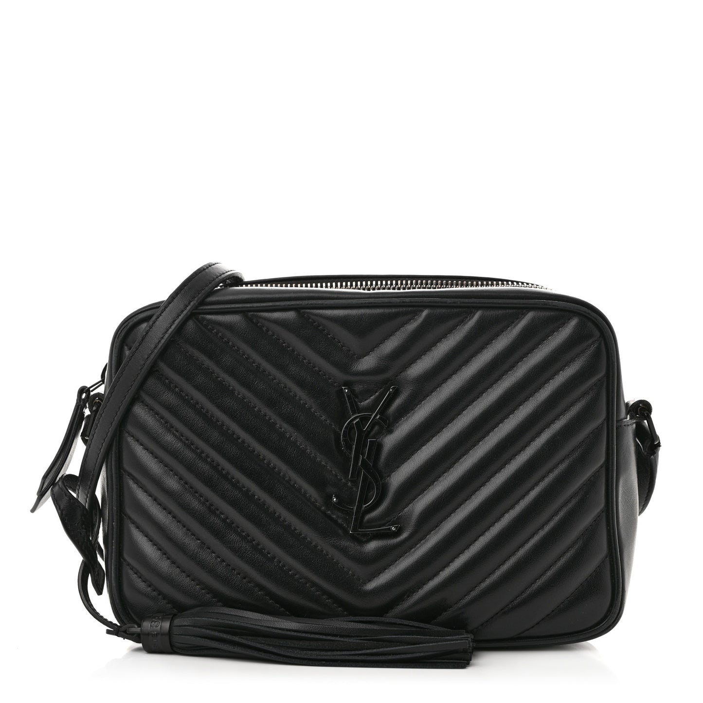 Calfskin Matelasse Monogram Monochrome Lou Camera Bag Black