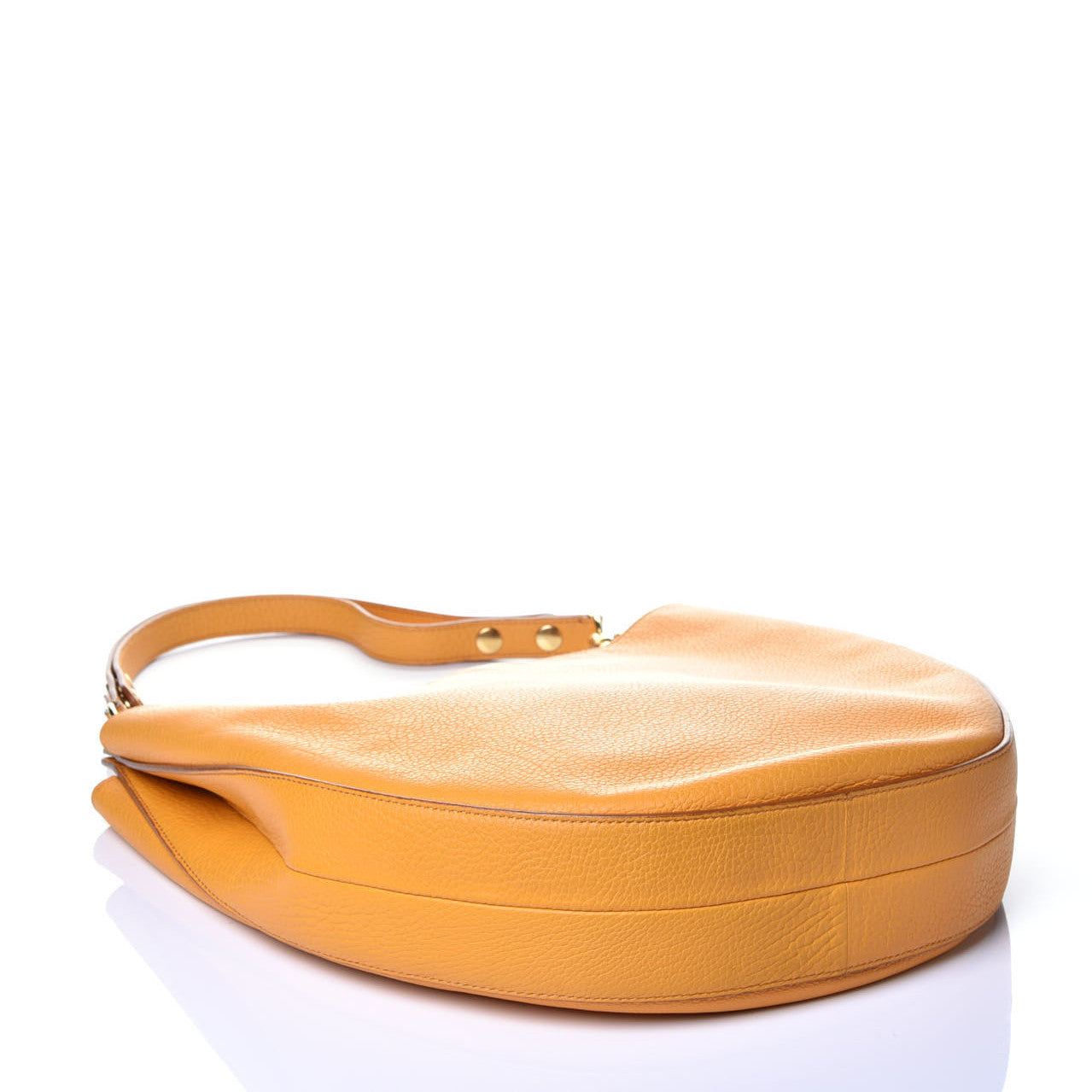 Celine Crisped Calfskin Medium Hobo Bag Saffron 4 of 11