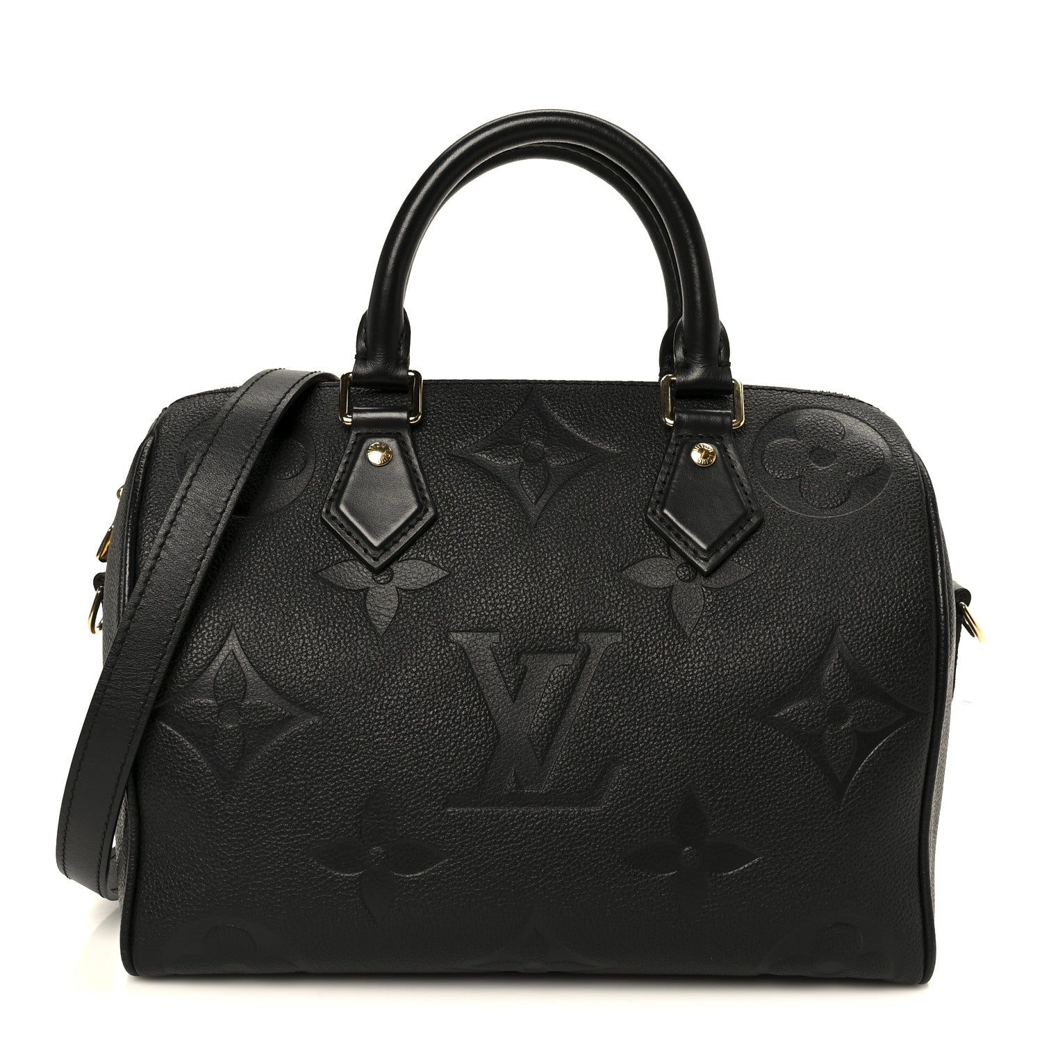Louis Vuitton Empreinte Monogram Giant Speedy Bandouliere 25 Black 1 of 11