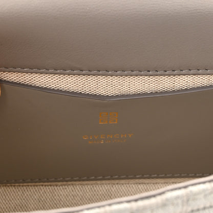 Givenchy Canvas Embroidered Small 4G Woven Chain Crossbody Stone Gray 6 of 9