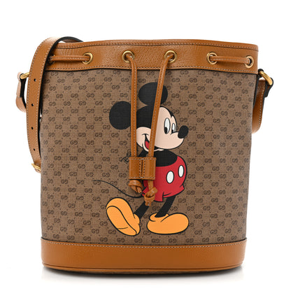 Gucci X DISNEY Mini Vintage GG Supreme Monogram Bucket Bag Beige Vintage Sun Oil 1 of 9