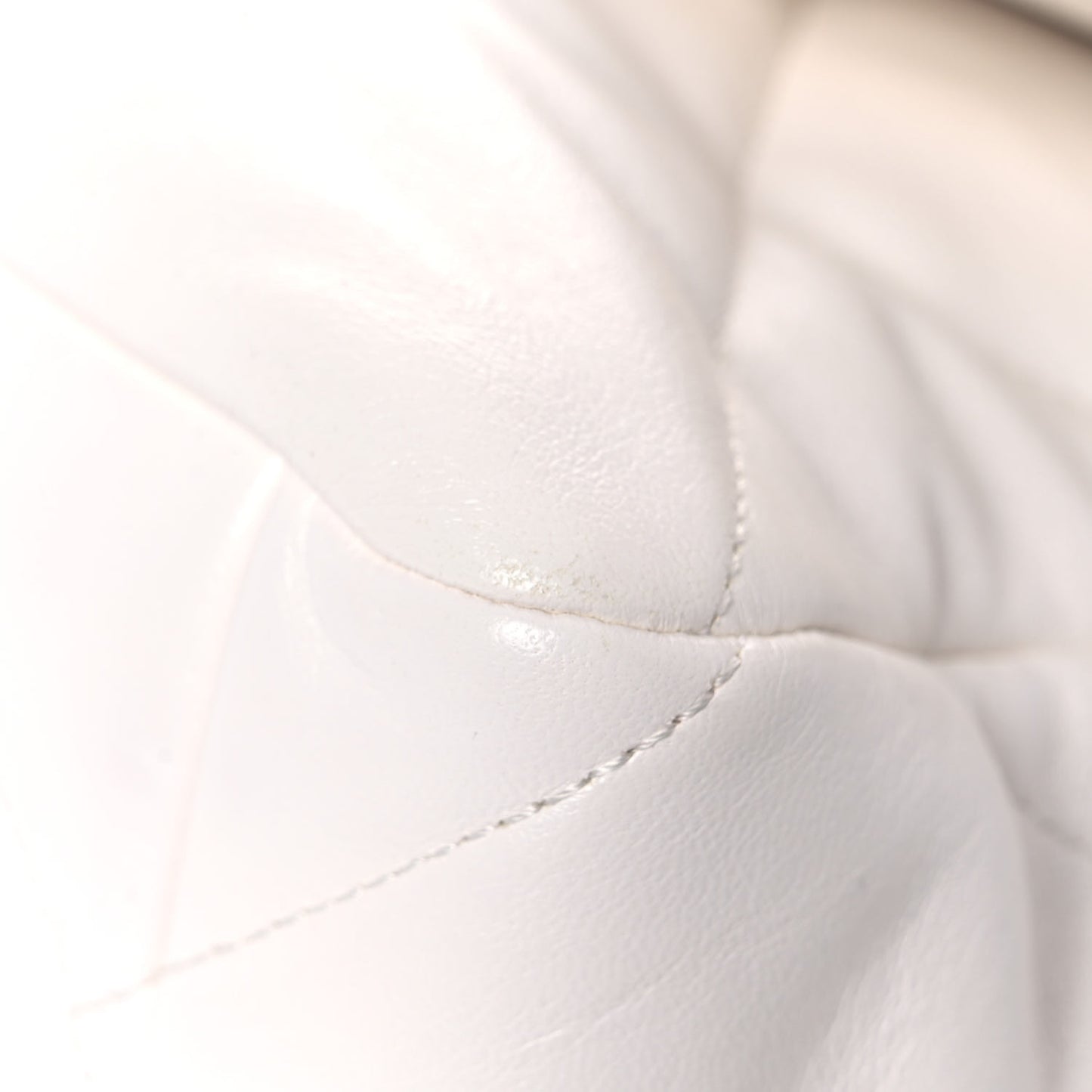 Lambskin Quilted Large Chanel 19 Flap White