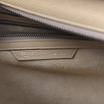 Celine Drummed Calfskin Mini Luggage Dune 5 of 8