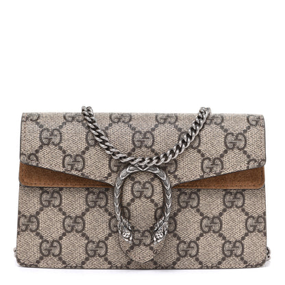 Gucci GG Supreme Monogram Super Mini Dionysus Shoulder Bag Taupe 1 of 9