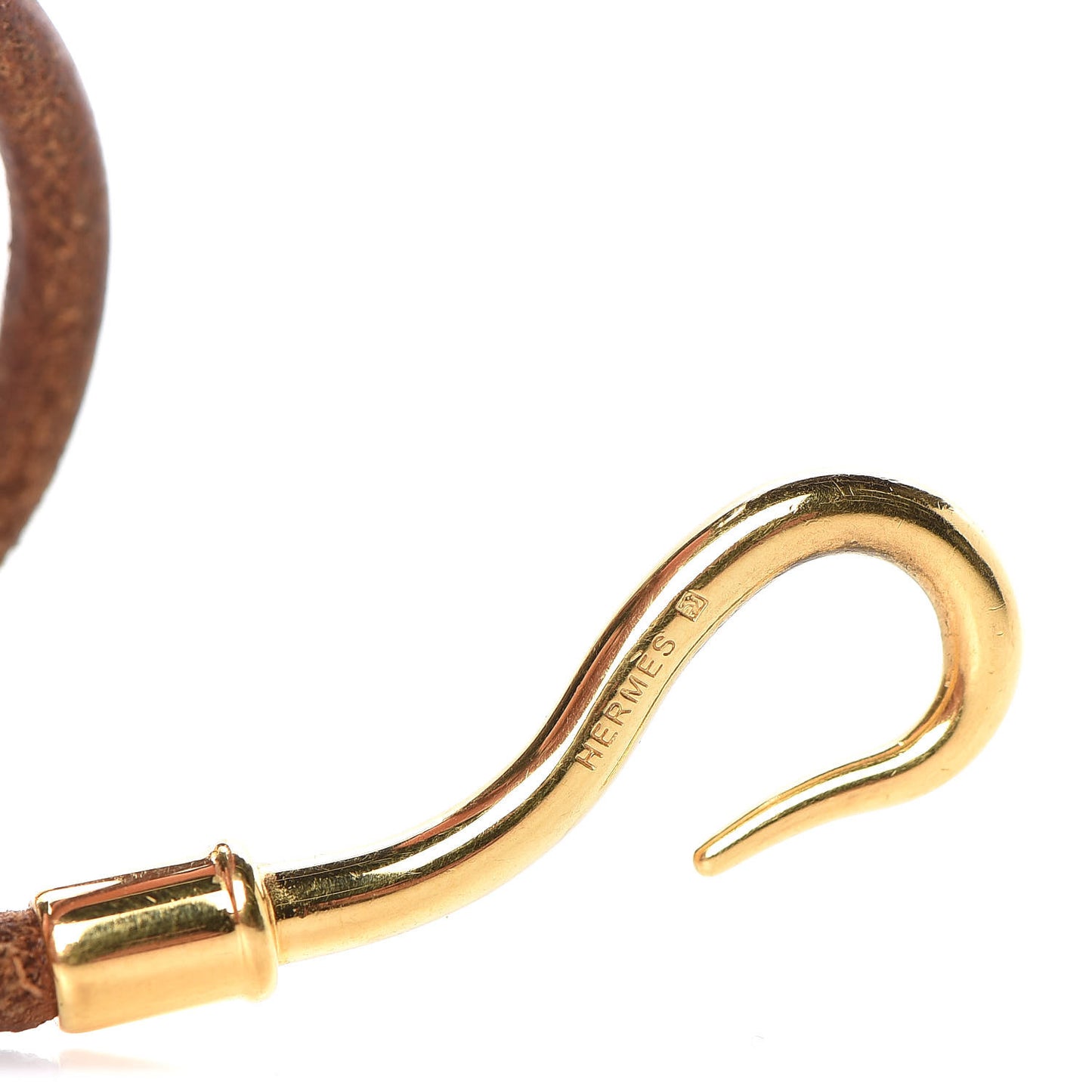 Natural Bridle Jumbo Hook Bracelet Bouton