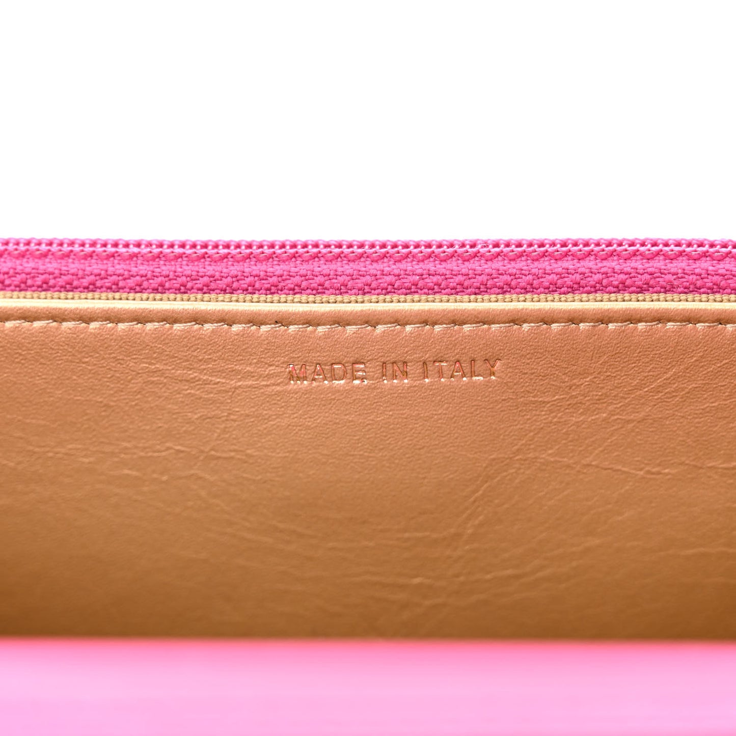 Lambskin Quilted CC Pearl Crush Wallet on Chain WOC Dark Pink