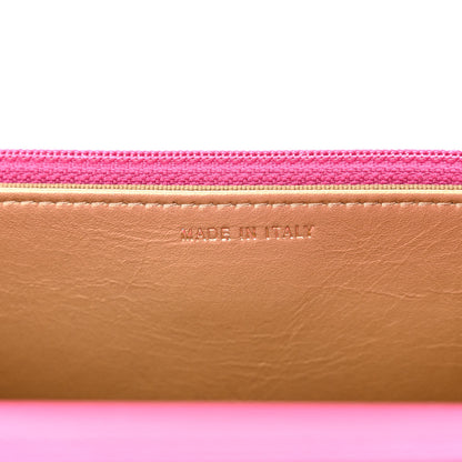 Chanel Lambskin Quilted CC Pearl Crush Wallet on Chain WOC Dark Pink 7 of 11