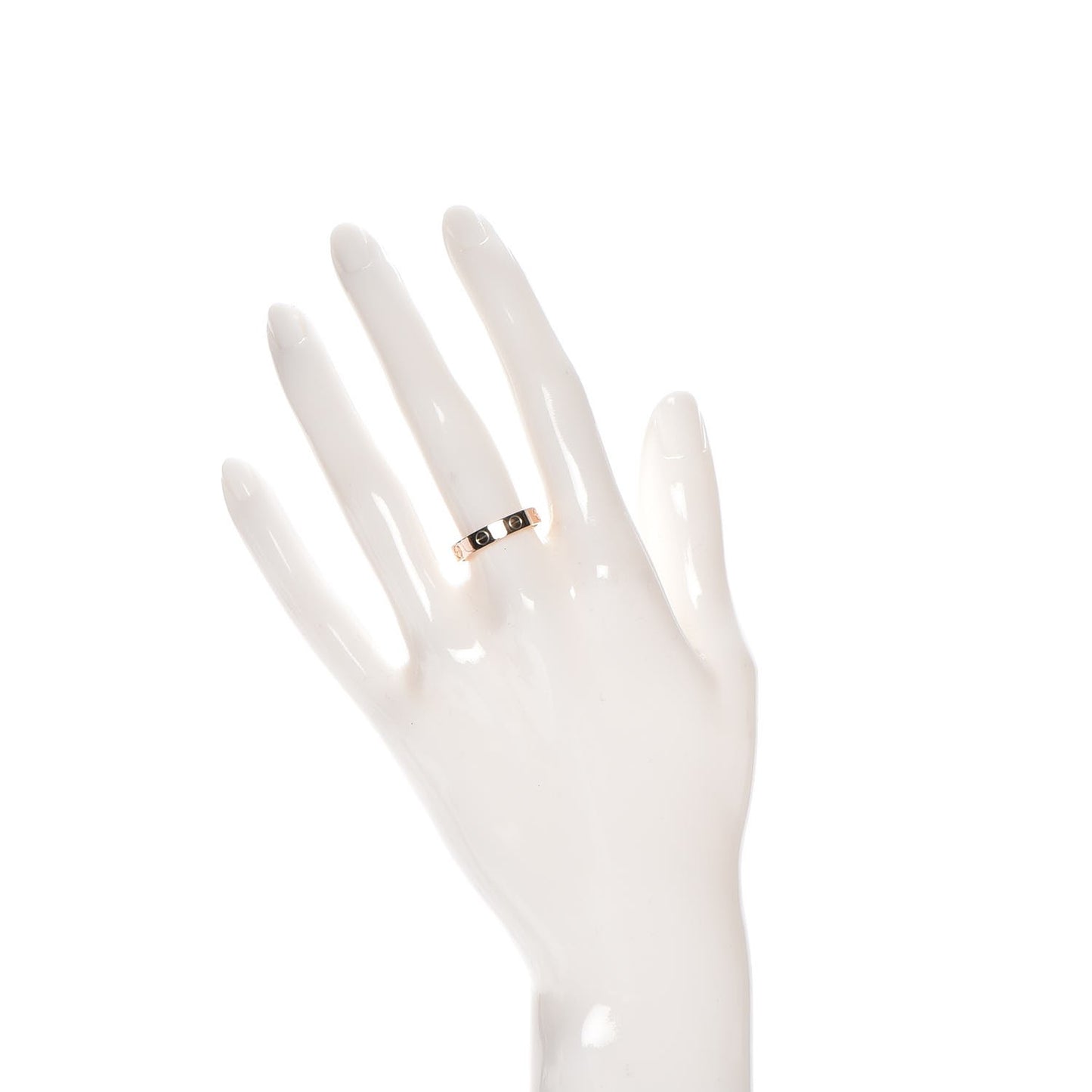 18K Pink Gold 3.5mm LOVE Wedding Band Ring 53 6.25