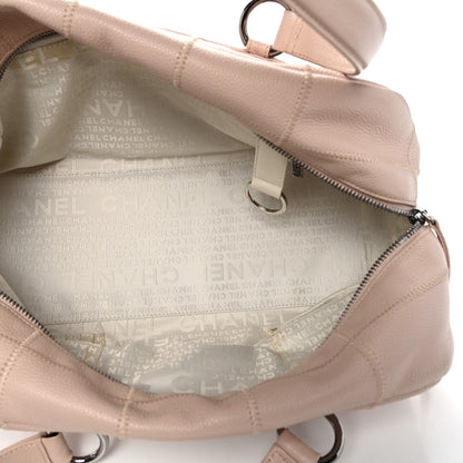 Chanel Caviar Square Stitched Bowler Pink 5 of 11