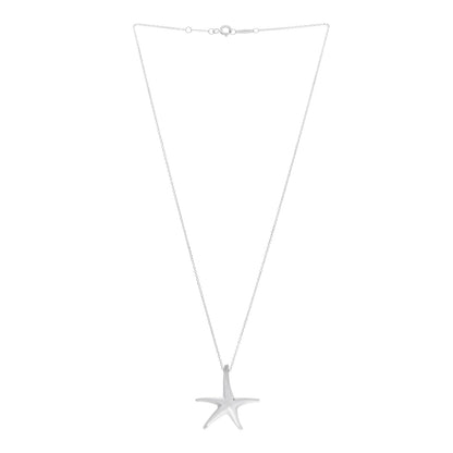 Tiffany Sterling Silver 28mm Elsa Peretti Starfish Pendant Necklace 3 of 6
