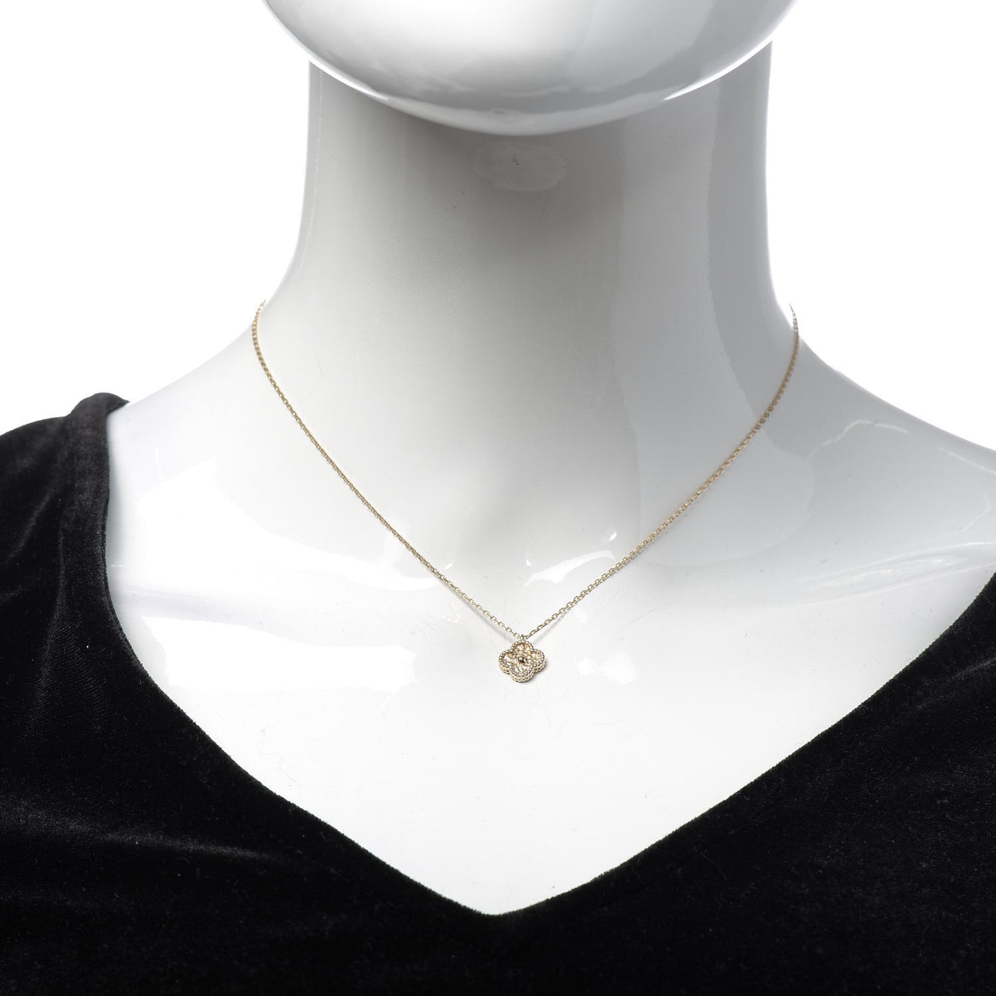 18K Rose Gold Sweet Alhambra Pendant Necklace