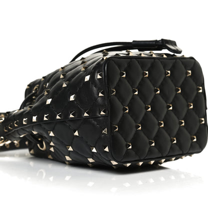 Valentino Garavani Nappa Mini Rockstud Spike Bucket Bag Black 8 of 12