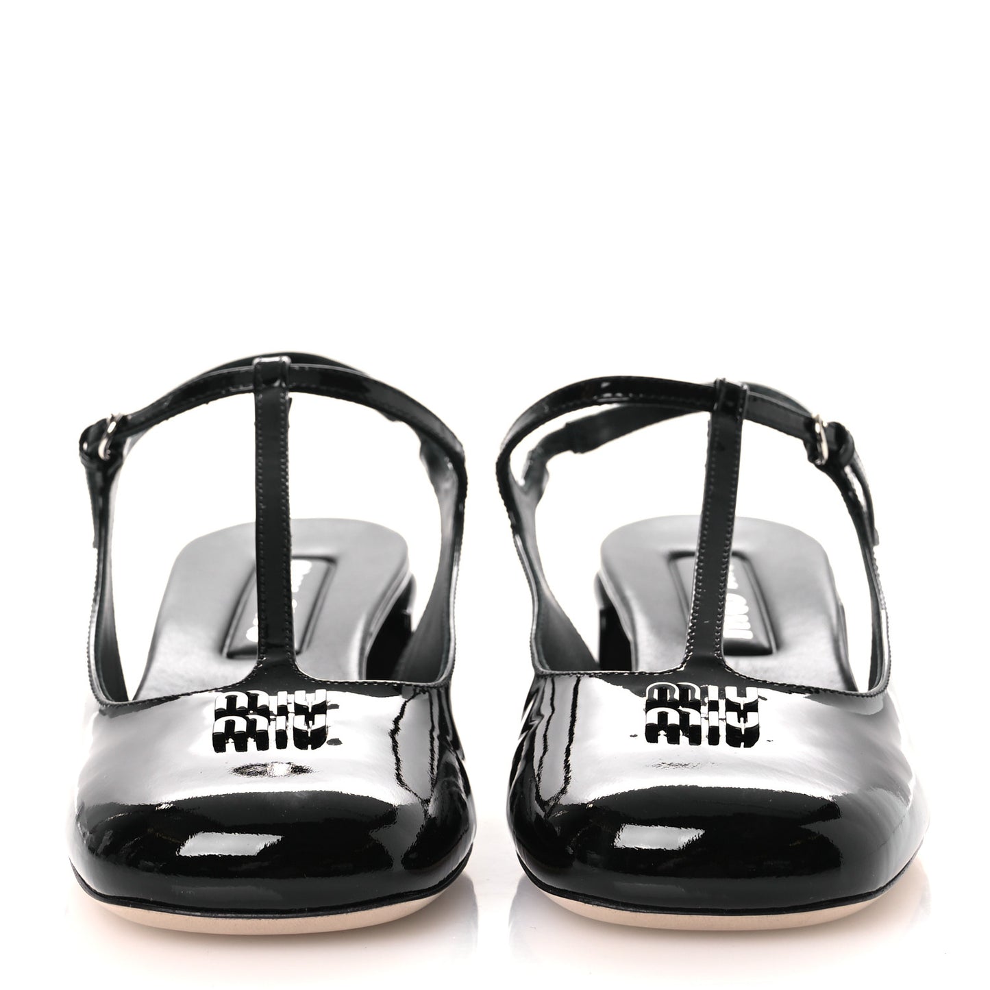 Vernice Slingback Mary Jane Pumps 37 Black