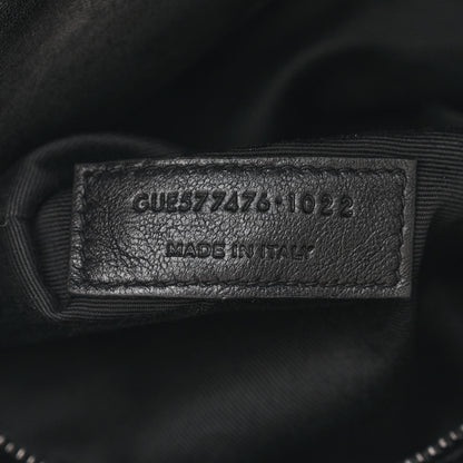 Saint Laurent Lambskin Quilted Monogram Monochrome Small Loulou Puffer Chain Satchel Black 7 of 10